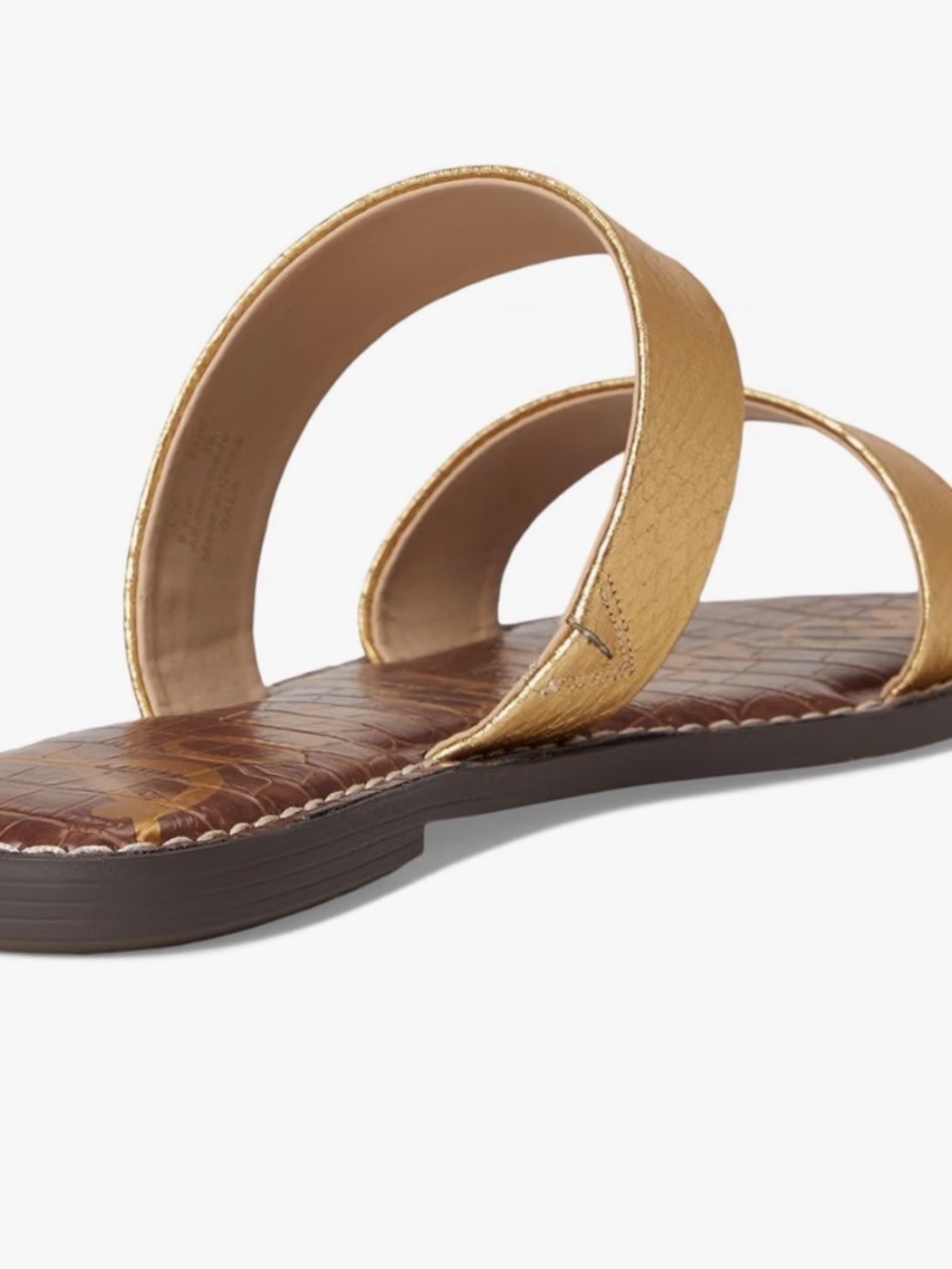 Sam Edelman Gold Gala Slide Sandal 9.5 New in Box - Picture 3 of 6